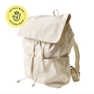 NWOT Laude the Label Cream Canvas Convertible Backpack